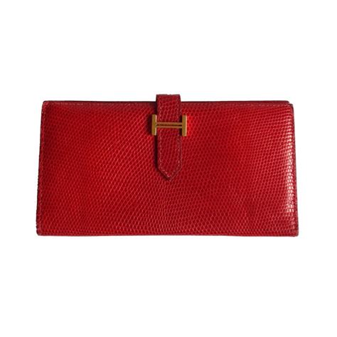 hermes red foldable lizard wallet|hermes wallet on chain.